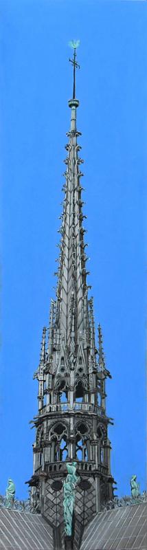 fleche de ND.JPG - Pastel   format /size 25x90